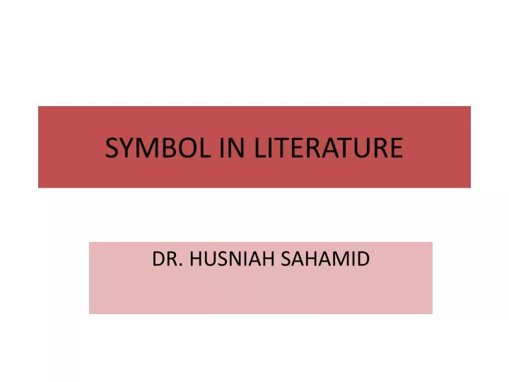 symbol in literature