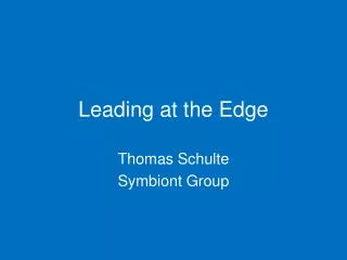 leading at the edge