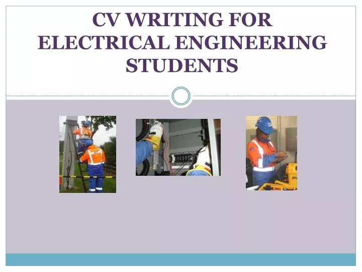 cv writing for electrical engineering students