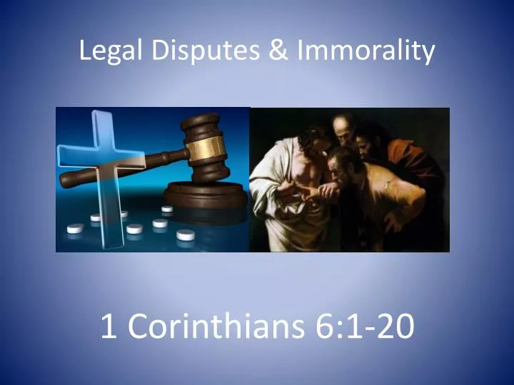 legal disputes immorality