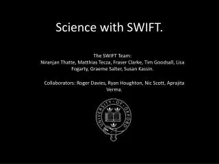 Science with SWIFT.