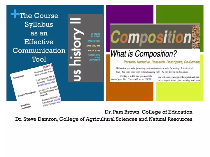 the course syllabus as an effective communication tool
