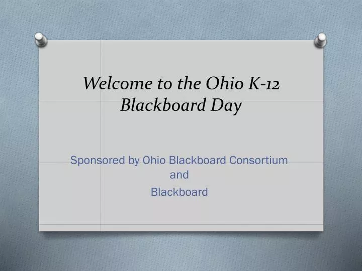 welcome to the ohio k 12 blackboard day
