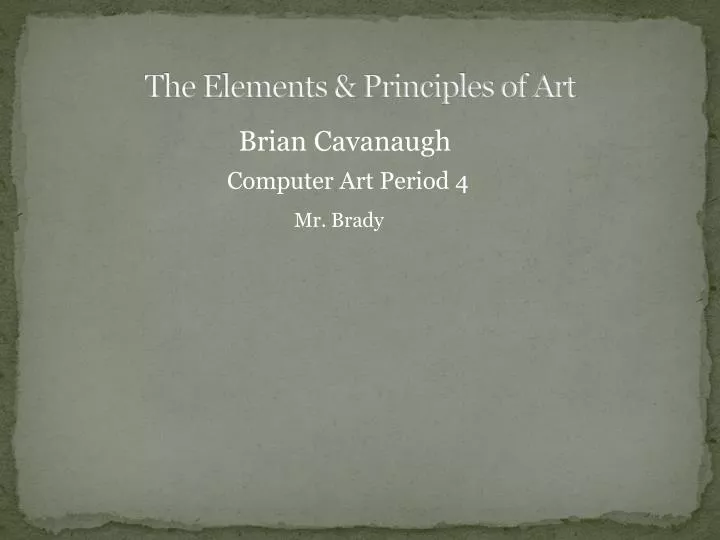 the elements principles of art