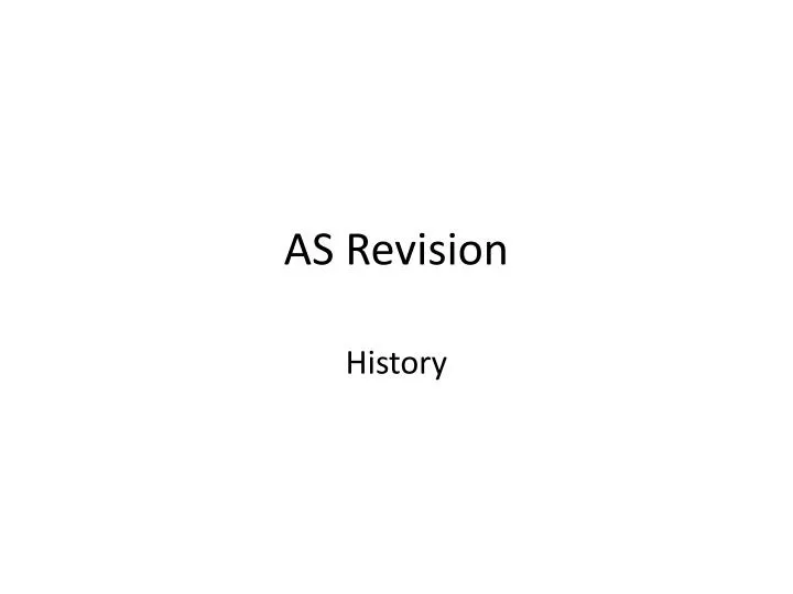 as revision