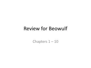 Review for Beowulf