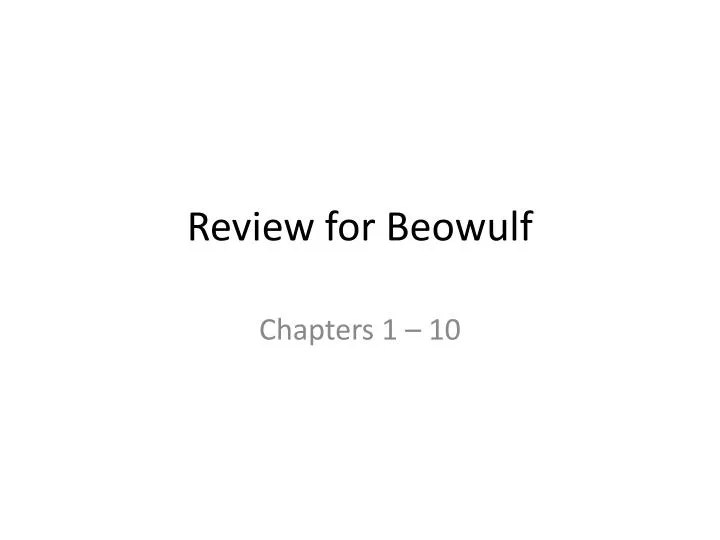 review for beowulf