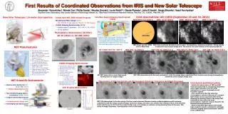 First Results of Coordinated Observations from IRIS and New Solar Telescope