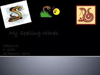 My Spelling Words