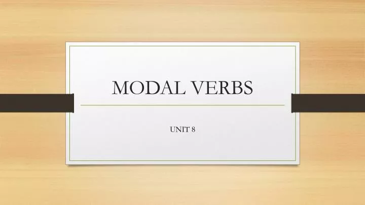 modal verbs