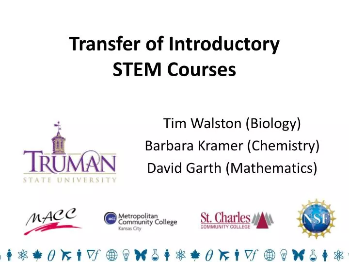 transfer of introductory stem courses