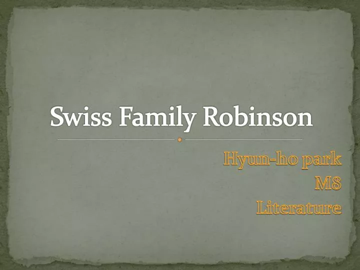 swiss family robinson