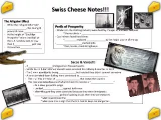 Swiss Cheese Notes!!!