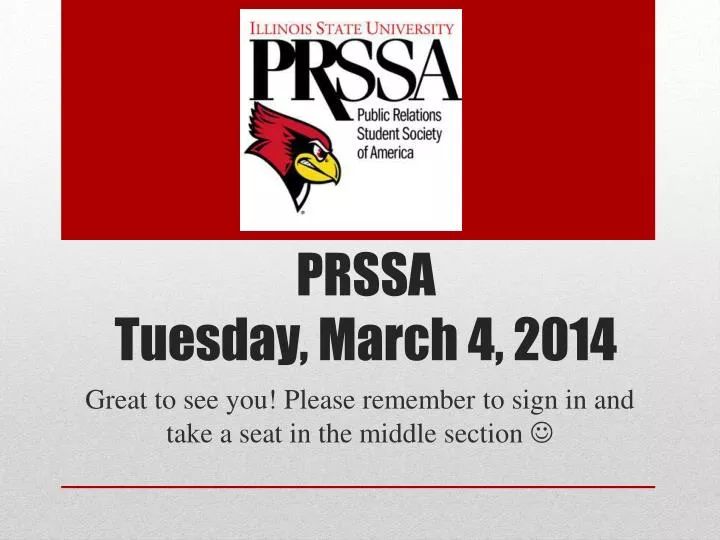 prssa tuesday march 4 2014