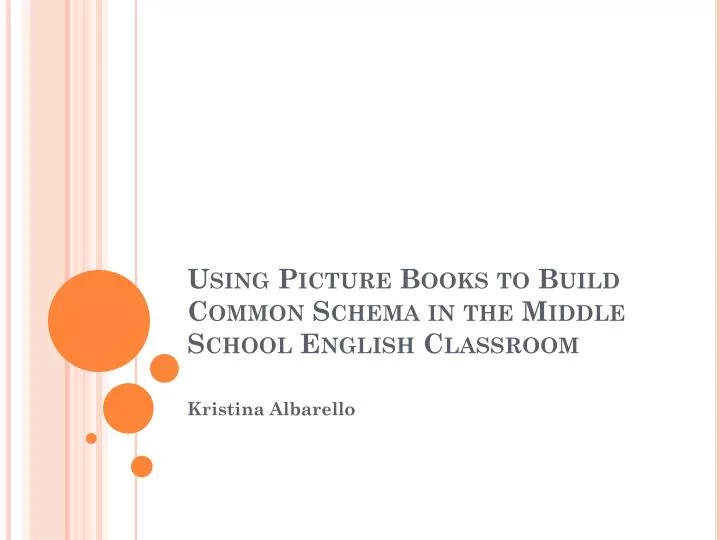 using picture books to build common schema in the middle school english classroom