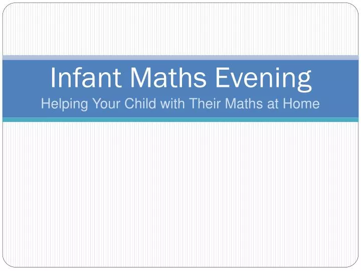 infant maths evening