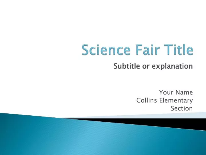 science fair title