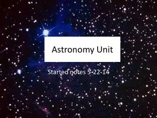 Astronomy Unit