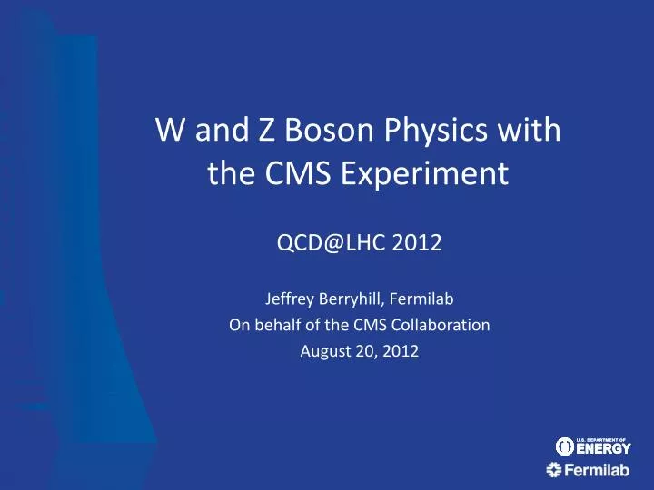 w and z boson physics with the cms experiment