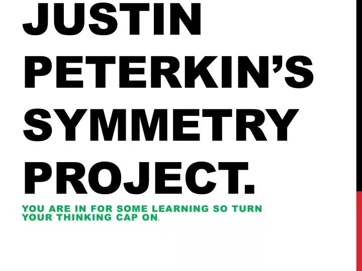 justin peterkin s symmetry project