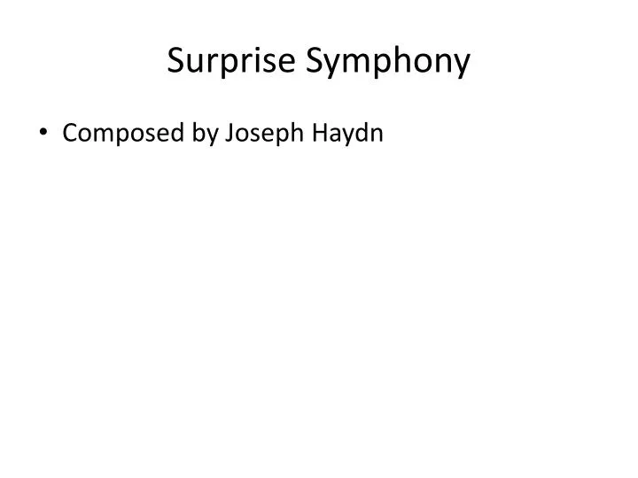 surprise symphony