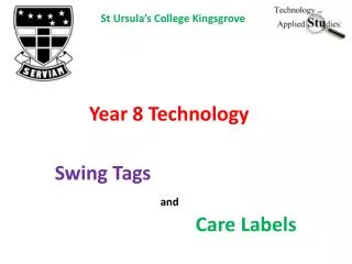 Swing Tags and Care Labels