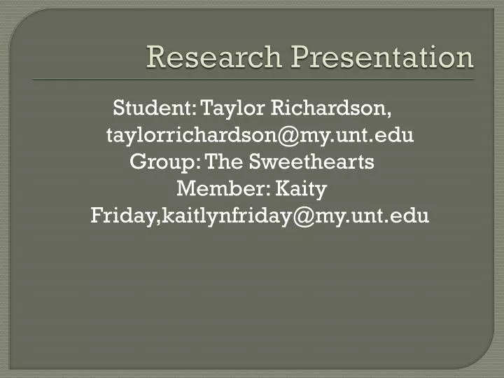 research presentation