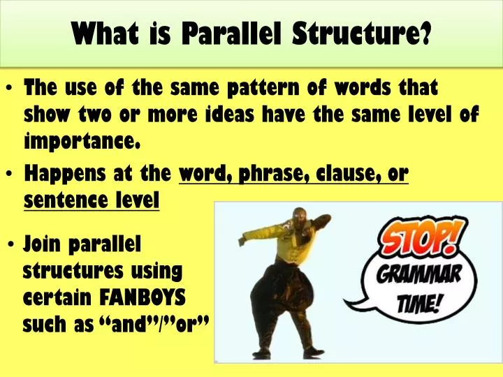 what is parallel structure