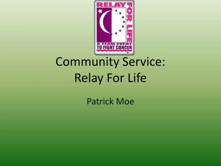 community service relay for life