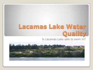 lacamas lake water quality