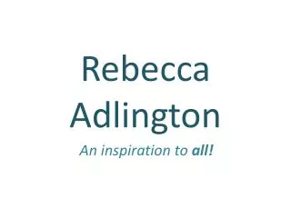 Rebecca Adlington