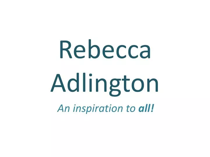 rebecca adlington