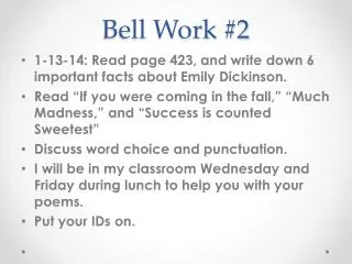 Bell Work #2