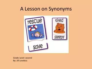 A Lesson on Synonyms