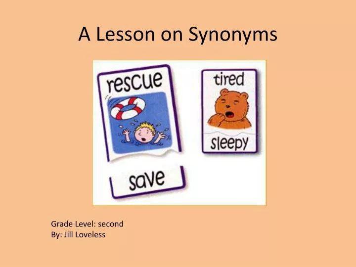 a lesson on synonyms