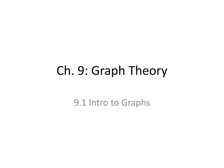ch 9 graph theory