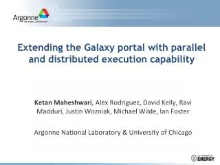 Extending the Galaxy portal with parallel and distributed execution capability