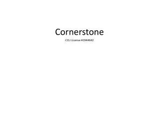 Cornerstone CCLI License #1944642