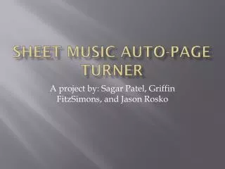 Sheet Music Auto-Page T urner