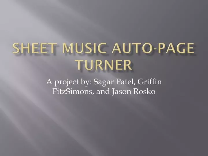 sheet music auto page t urner