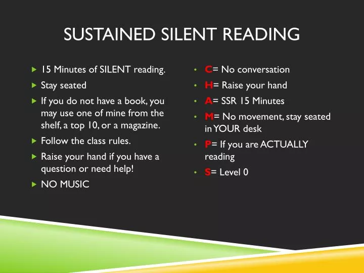 sustained silent reading