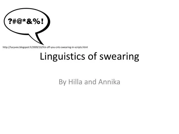 linguistics of swearing