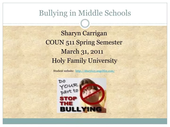 bullying in middle schools