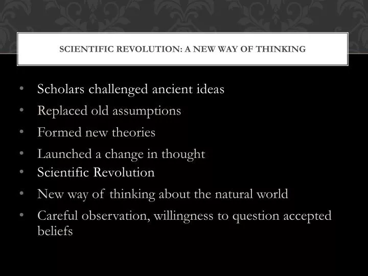 scientific revolution a new way of thinking