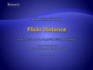Flickr Distance