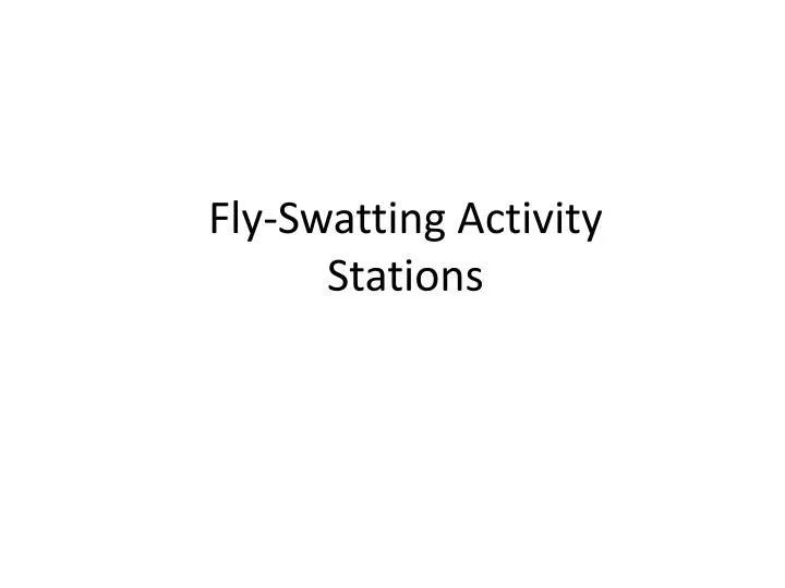fly swatting activity stations