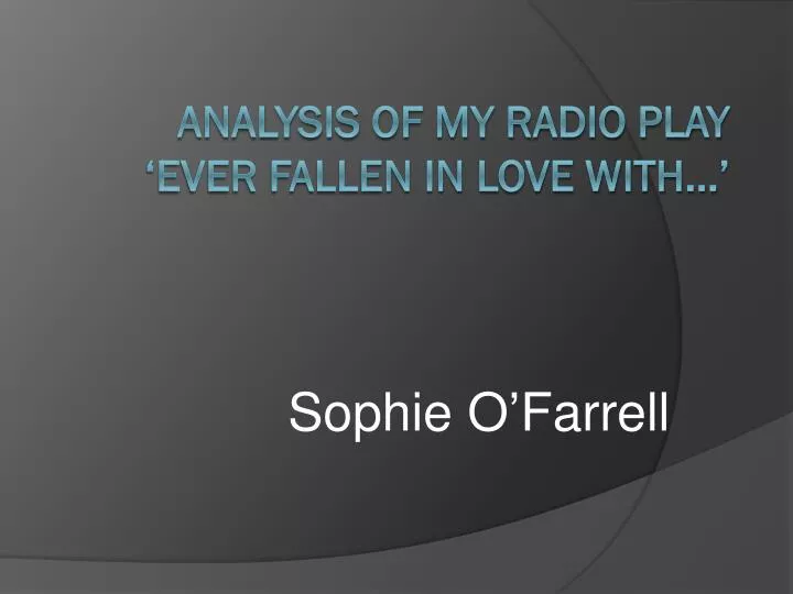 sophie o farrell