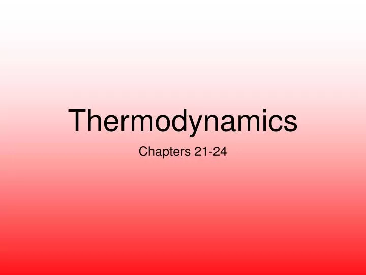 thermodynamics