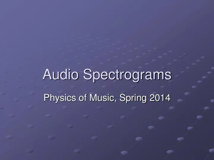 audio spectrograms