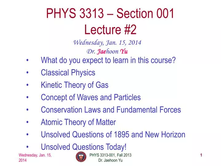 phys 3313 section 001 lecture 2